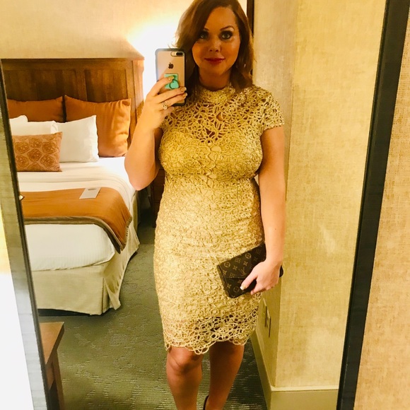 premier amour gold dress